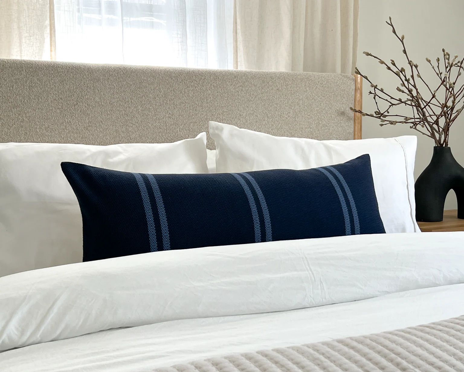 Lehigh in Indigo, Large Lumbar Pillow - Image 3