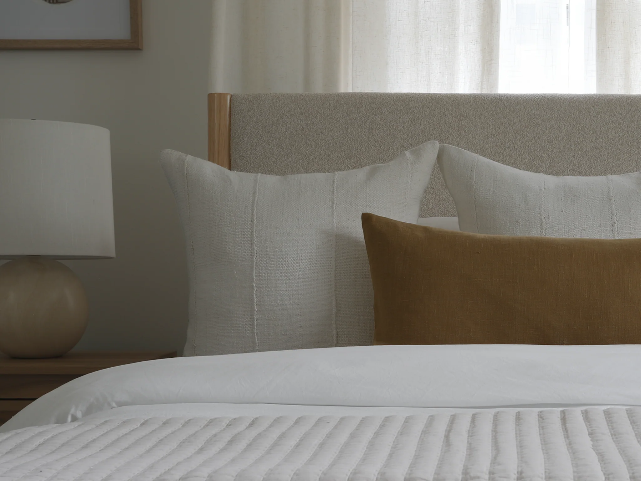 Isla, Ochre Linen, Long Lumbar - Image 3